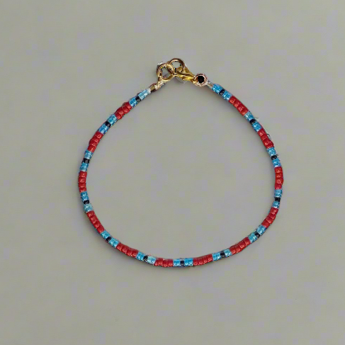 Tafuna Red & Blue Anklet