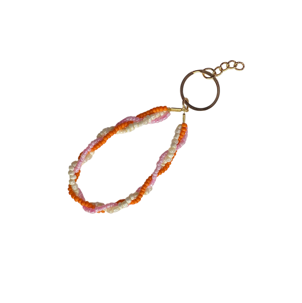 Multicolored (Orange & Pink) Chikwama Keychain