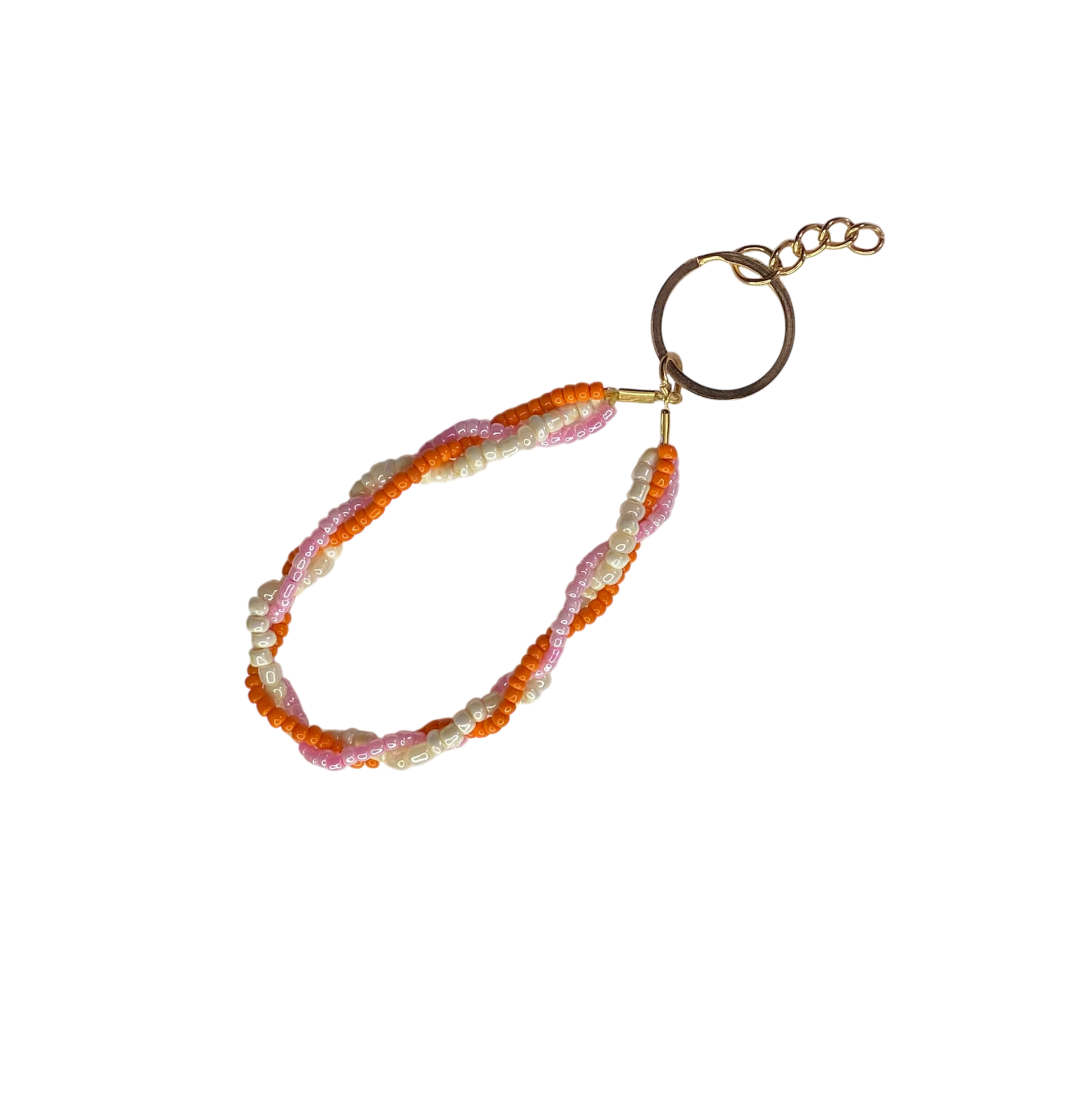 Multicolored (Orange & Pink) Chikwama Keychain