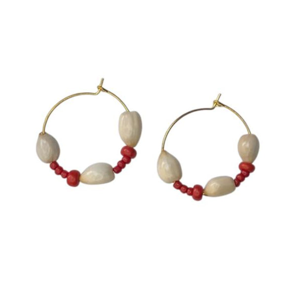 Red Chipale Hoops